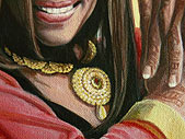 Custom Painted Dancer Portrait from Photos 2' x 3' acrylic on canvas