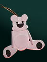 Polar Bear Handmade Wooden Christmas Decorations / Traditional Wooden Handcrafted white teddy bear Christmas Ornaments 