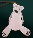 Polar Bear Handmade Wooden Christmas Decorations / Traditional Wooden Handcrafted Bear Christmas Ornaments / Decorations