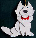 Wolf Handmade Wooden Christmas Decorations / Traditional Wooden Handcrafted Wildlife / Wolf / Dog Christmas Ornaments