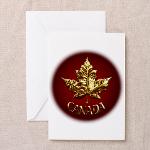 Canada Souvenir Maple Leaf Cards Gold Maple Leaf Cards