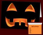 Classic Jack-O-Lantern Halloween Party Invitations Custom Halloween Cards