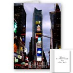 New York Cards Personalized Times Square City Lights New York Greeting Cards