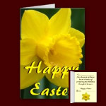 Easter Cards Personalized Easter Daffodil Flowers Blank or Custom Easter Cards