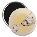 Polar Bear Art Fridge Magnet Wildlife Drawing