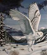 Wildlife Paintings Snowy Owl painting, Winter Landscape Painting Original wildlife painting wildlife painting Canadian Artist Kim Hunter / Indigo Commissioned paintings welcome!