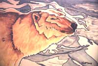 wildlife painting Polar Bear on Ice Berge Original Painting Click on Image for Detail